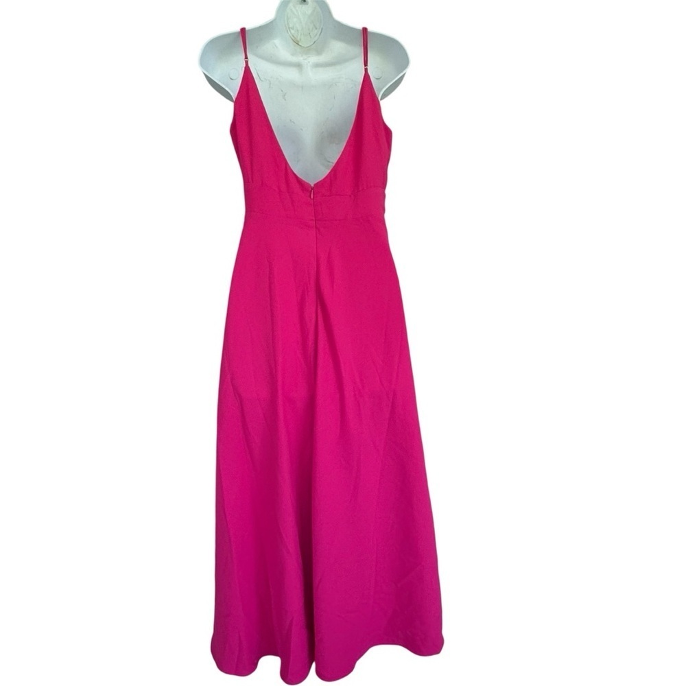 Alexia Admor Camila Midi Dress Hot Pink Cutout Detail Women’s Sz Small - Picture 3 of 5